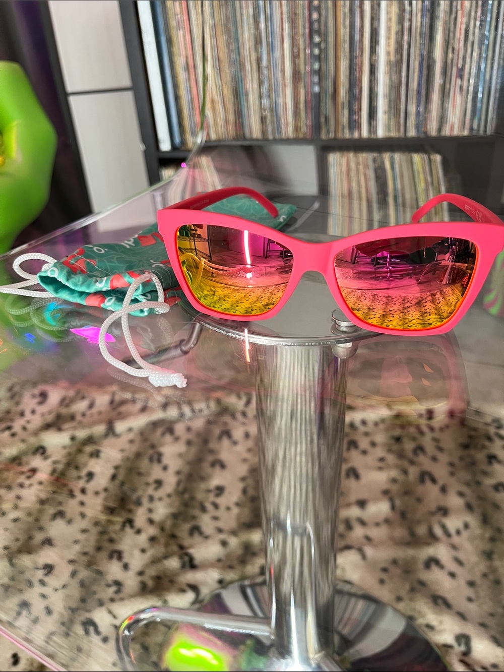 Goodr Pink Women's Sunglasses - Mirrored Lens Fashion Shades